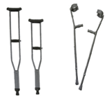 Using crutches Using crutches